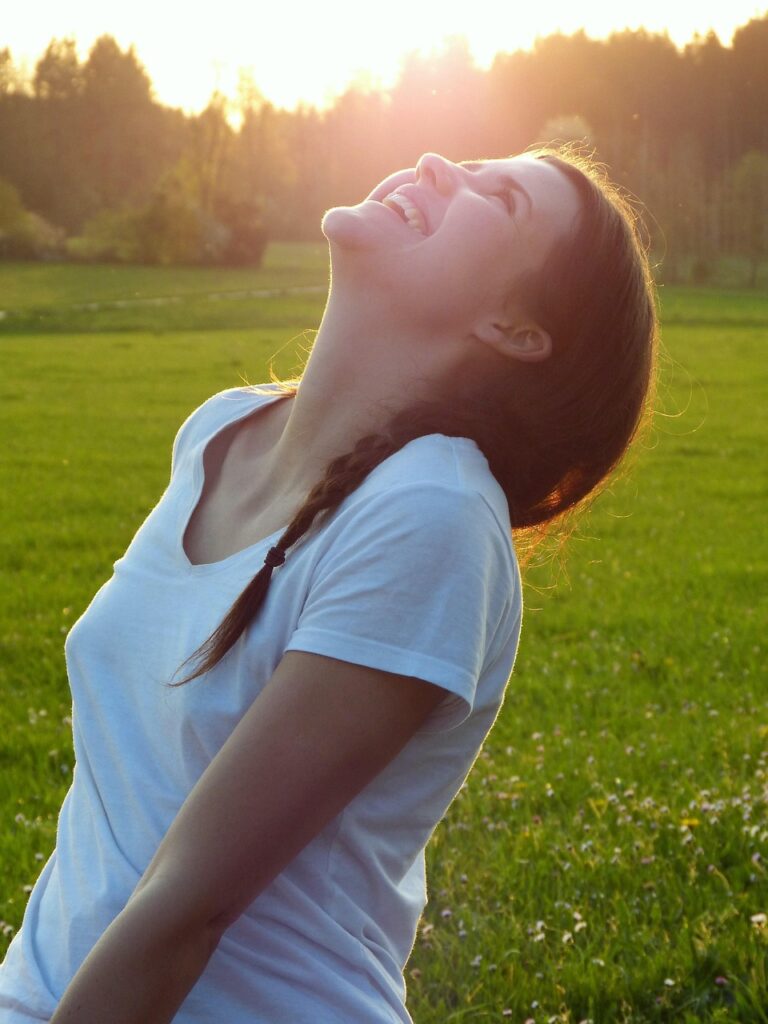 Le vrai sourire, celui qui vient de notre bien être